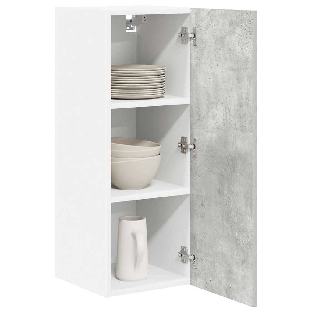 Hanging Cabinet with Shelf Riga 2 pcs Concrete Grey and White